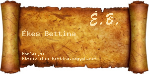 Ékes Bettina névjegykártya