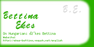bettina ekes business card